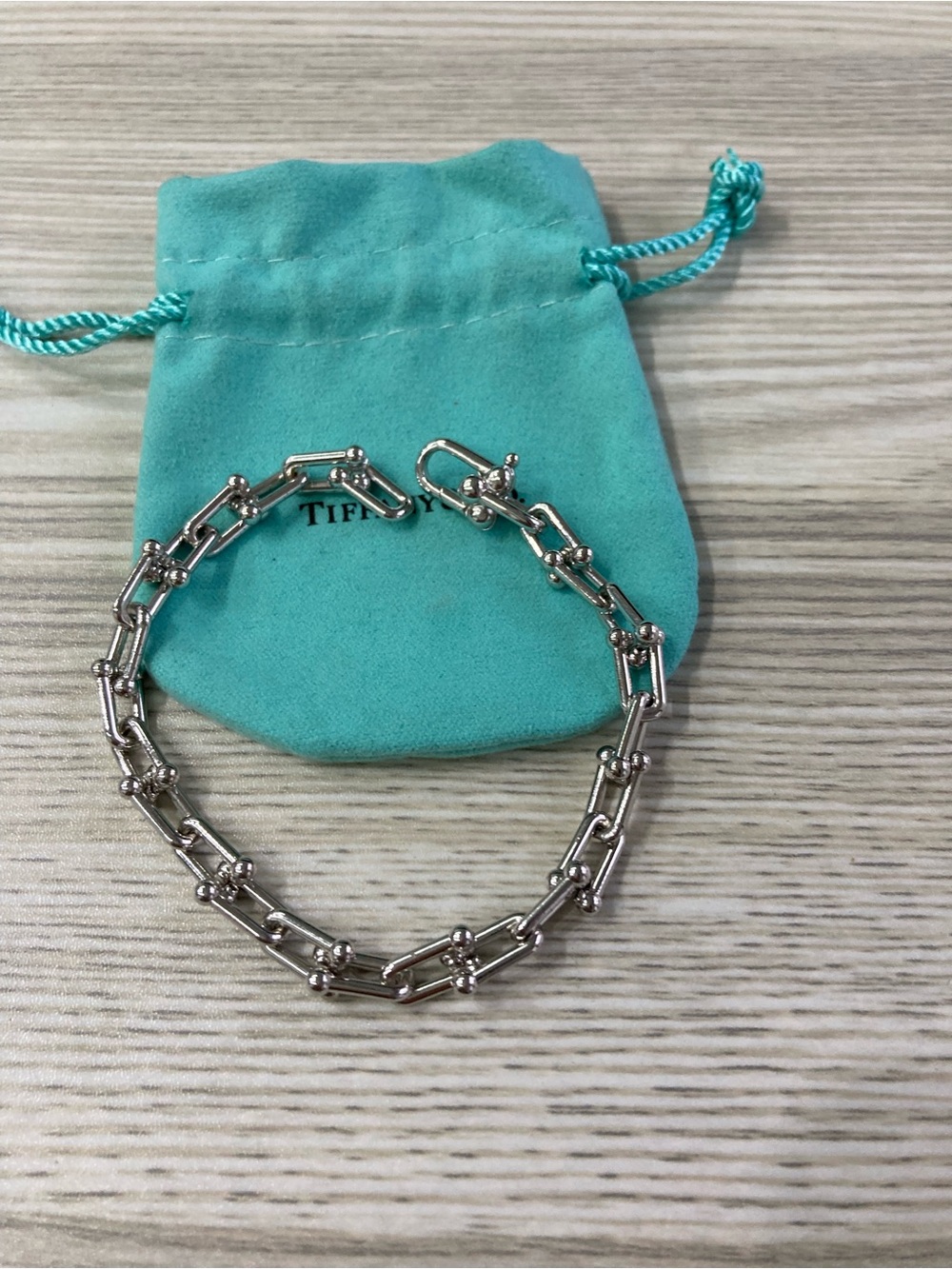 Tiffany & Co. Sterling Silver Link and Bead Bracelet - Silver